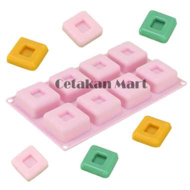 CMart Cetakan Silikon Sabun Box Pattern 8 cavity