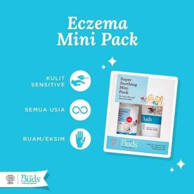 Buds Organics BSO - Eczema Mini Pack - Set Lotion Sabun Shampoo 2in1 Eksim Organik