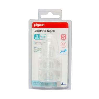 Pigeon PR020239 Peristaltic Slim Neck Nipple 3 Blister S Dot Bayi