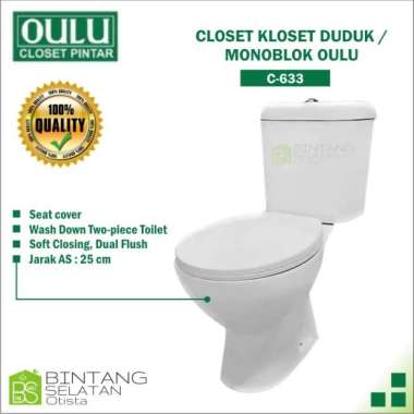 CLOSET KLOSET DUDUK/ MONOBLOK OULU C633 PUTIH EKONOMIS