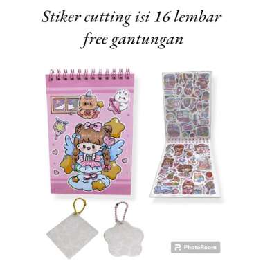 Stiker Buku Spiral Plus Gantungan. Isi 16 Lembar A
