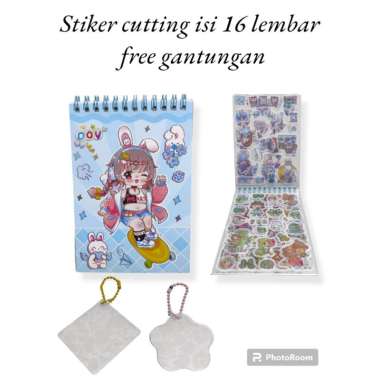 Stiker Buku Spiral Plus Gantungan. Isi 16 Lembar B