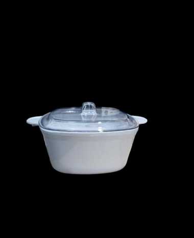 ONYX CASSEROLE COVER TRANS 7 HIGH SQUARE | Tempat Saji Makanan - WHITE