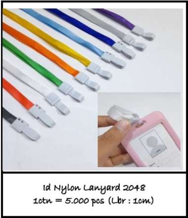 Tali ID Card Lanyard / Gantungan Tali ID Card Combo 2048 Biru