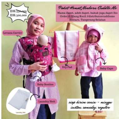 Paket Hemat Cuddle Me [Kado New Born Bayi] Gendongan Jaket Sepatu Bayi Multicolor