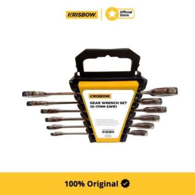 Krisbow Kunci Ring Ratchet Set Gear Wrench 10 - 17Mm (6Pcs)
