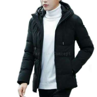 Jaket Winter Pria Tebal Musim Dingin Hoodie Polyester Premium .Jaket Gelembung.jaket bulang.jaket pu