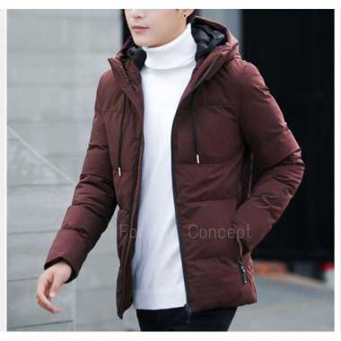 Jaket Winter Pria Tebal Musim Dingin Hoodie Polyester Premium .Jaket Gelembung.jaket bulang.jaket pu