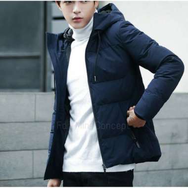Jaket Winter Pria Tebal Musim Dingin Hoodie Polyester Premium .Jaket Gelembung.jaket bulang.jaket pu
