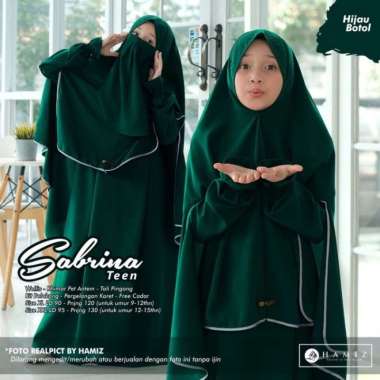 SABRINA TEEN SYARI gamis anak remaja set khimar original niqab HAMIZ Multicolor