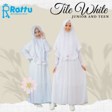 RATTU GAMIS SET TILE WHITE ANAK USIA 6-12 TAHUN Multicolor
