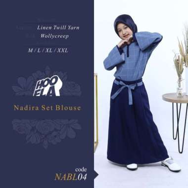 Set Gamis Lucu Anak Perempuan |Nadira Set Blouse (Navy) Multicolor