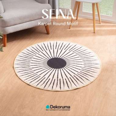 Dekoruma SEINA Karpet Bulat dengan Motif Diameter 100 cm