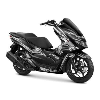 Decal Stiker Full Body Motor Honda PCX 160 / PCX150 Serigala Wolf PCX 160 Hitam