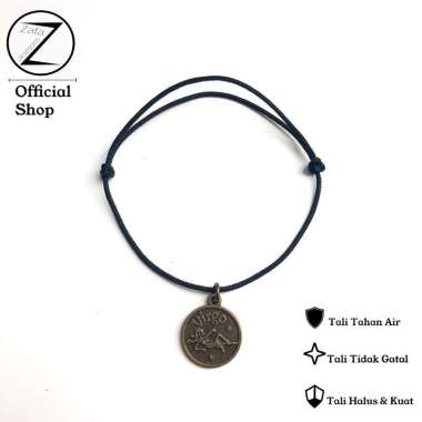 Zafa Gelang Tali Pria Wanita Liontin Charm Zodiak Sign Pisces