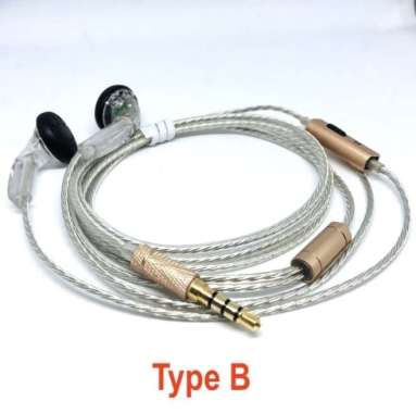 no brand Headset Earphone KGIS EXPLORE VERSION HIFI BASS EARPHONE WITH MIC HEADSET - AR4 Type B