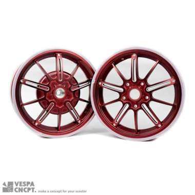 Velg Luigy Drag Cnc Red Vespa Sprint Primavera Lx Lxv S Multicolor