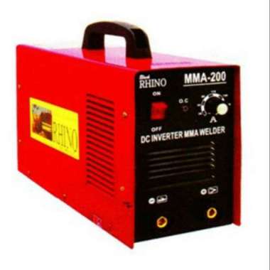 RHINO MESIN LAS MMA 200A - TRAVO LAS INVERTER - BODY MERAH