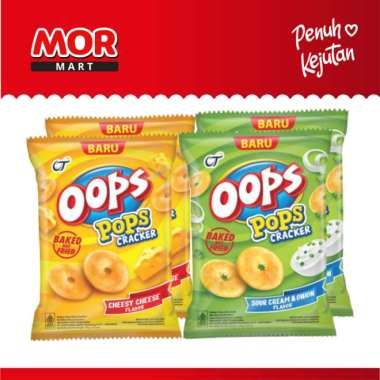OOPS Pops Crackers All Varian Rasa 80g, Rasa SOUR CREAM