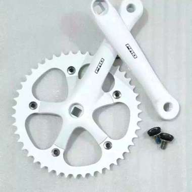 Crank Sepeda Fixie Putih White PRO 46T Taiwan /Crank Set PRO 46T Fixie