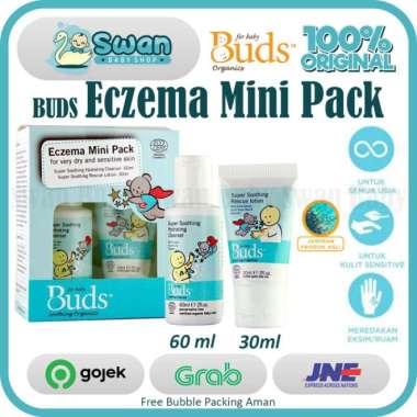 Buds Eczema Mini Pack - Set Lotion Sabun Shampoo 2In1 Eksim Organik Multicolor