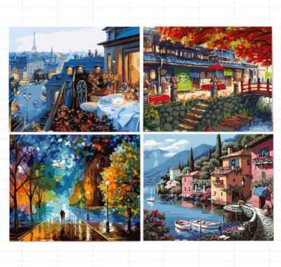 Diy Set Painting Canvas Lukisan Lukis Painting Number Type3