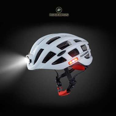 Helm Sepeda Rockbros ZN1001 - Black - Red - White White