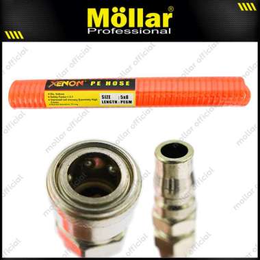XENON Selang Recoil 6 Meter Spiral Kompresor Angin Air PE Hose Merah