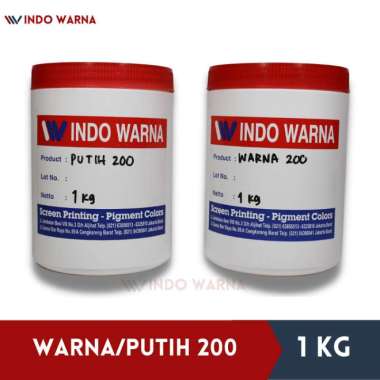 Cat Sablon / Pasta Sablon Warna/Putih 200 - 1Kg Multicolor