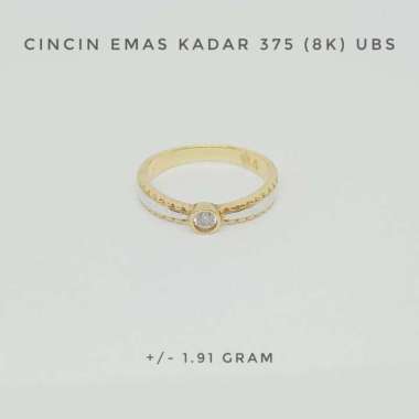 Cincin Emas UBS Kadar 375 (8K) Estimasi Berat 1.91 Gram