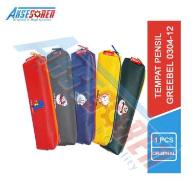 Aksesoren Tempat Pensil [Greebel 0304-12] / Kotak Pinsil Anak / Tepak Kain Resleting / Pencils Case 