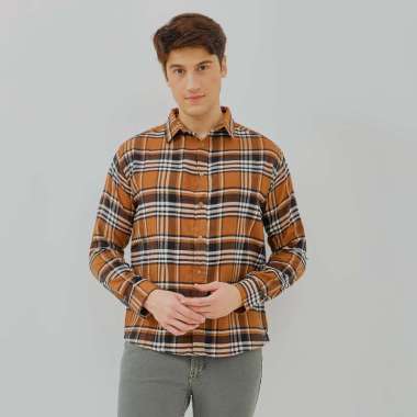 PAULMAY Kemeja Flanel Pria Lengan Panjang 6713 Merah XL