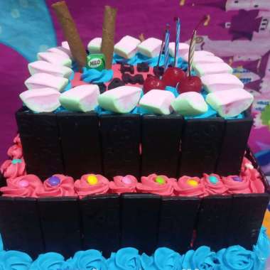 kue ulang tahun coklat pagar tingkat