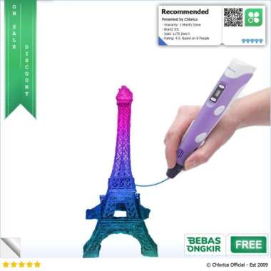 3D-Pen2 Pena Magic Drawing Printer With 9 Meter Pla Filament - Dw-G2 Multicolor