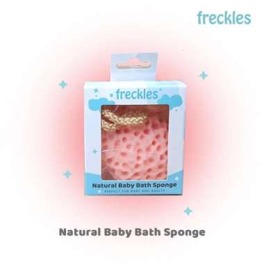 Freckles Natural Baby Bath Sponge / Spons Mandi Bayi Pink
