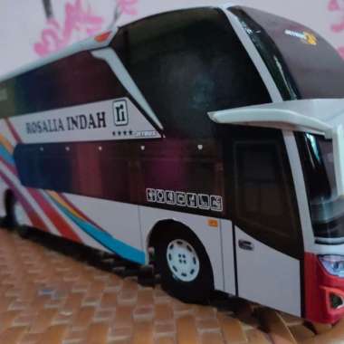 Miniatur Bus Bis Rosalia Double Decker Multicolor