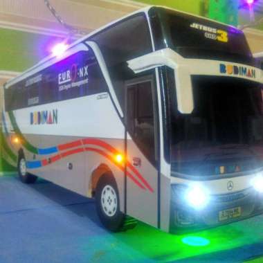 Miniatur Bus Bis Budiman Plus Lampu Multicolor