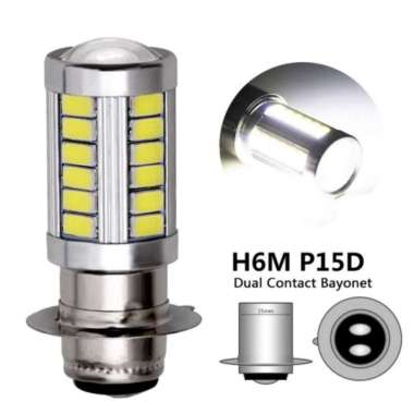 TERMURAH BOHLAM LAMPU LED 33 MATA PUTIH 12V AC DC TITIK DEPAN MOTOR TIPE H4 H6 LAMPU UTAMA MATIC BEB