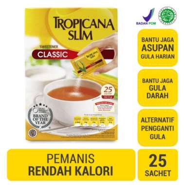 Promo Harga Tropicana Slim Sweetener Classic 25 pcs - Blibli