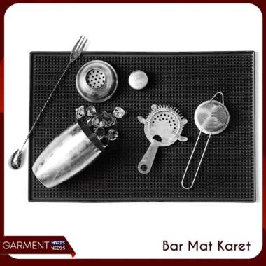 Bar Mat Bartender Karet Silicone Rubber Barista Anti Slip Alas Meja Dapur Tatakan Gelas Kopi Teh BES
