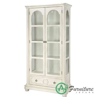 Lemari Hias Ruang Tamu Bolton Minimalis- Kayu Mahoni