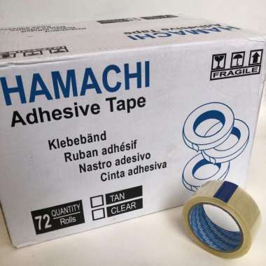 lakban bening Hamachi 45mm [1 dus = 72 pcs]