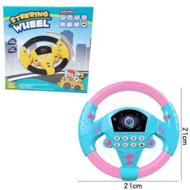 GU Mainan Anak Setir Setiran Mobil / Steering Wheel / Mainan Stir Anak STEERING BIRU-PINK