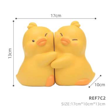 Triple W Pembatas Buku Duck Book Stand Holder Pajangan Meja Dekorasi kuning