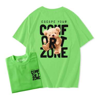 ZS KAOS WANITA OVERSIZE DISTRO KATUN COMBED 30s ESCAPE YOUR COMFORT ZONE T-SHIRT STREETWEAR Melon XL