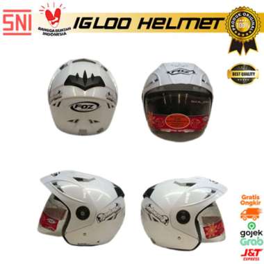 Helm Half Face FOZ Solaris Solid White