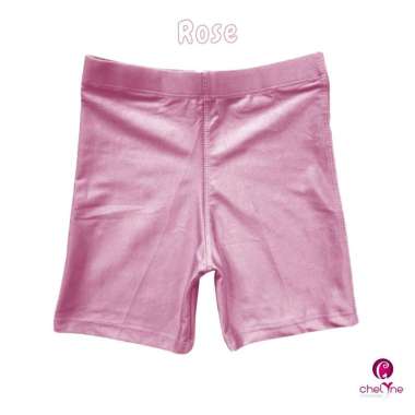 Chelyne Short Pants Kilap Rafel L-XL Celana Legging Dewasa Bahan Saten Lycra Spandex. XL Rose