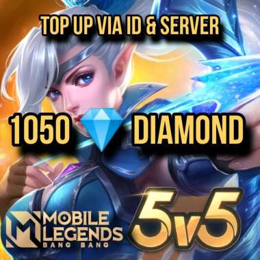 Diamond Mobile Legends 1050 Diamonds DM ML MLBB Event Voucher Game Top Up Via ID