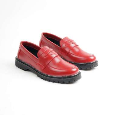 SPV Leyster - Sepatu Loafer Pria Wanita Spanish Red 41 Spanish Red (Merah)