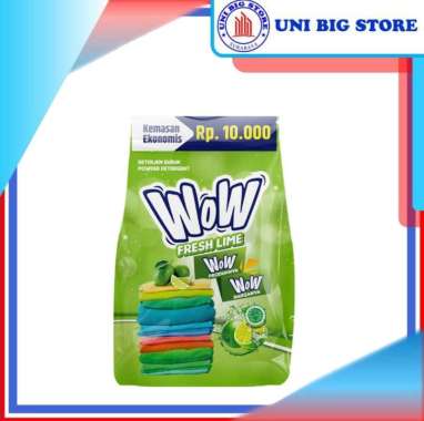 WOW Sabun Deterjen Bubuk Fresh Lime 500 gr Powder Cuci Baju Detergen